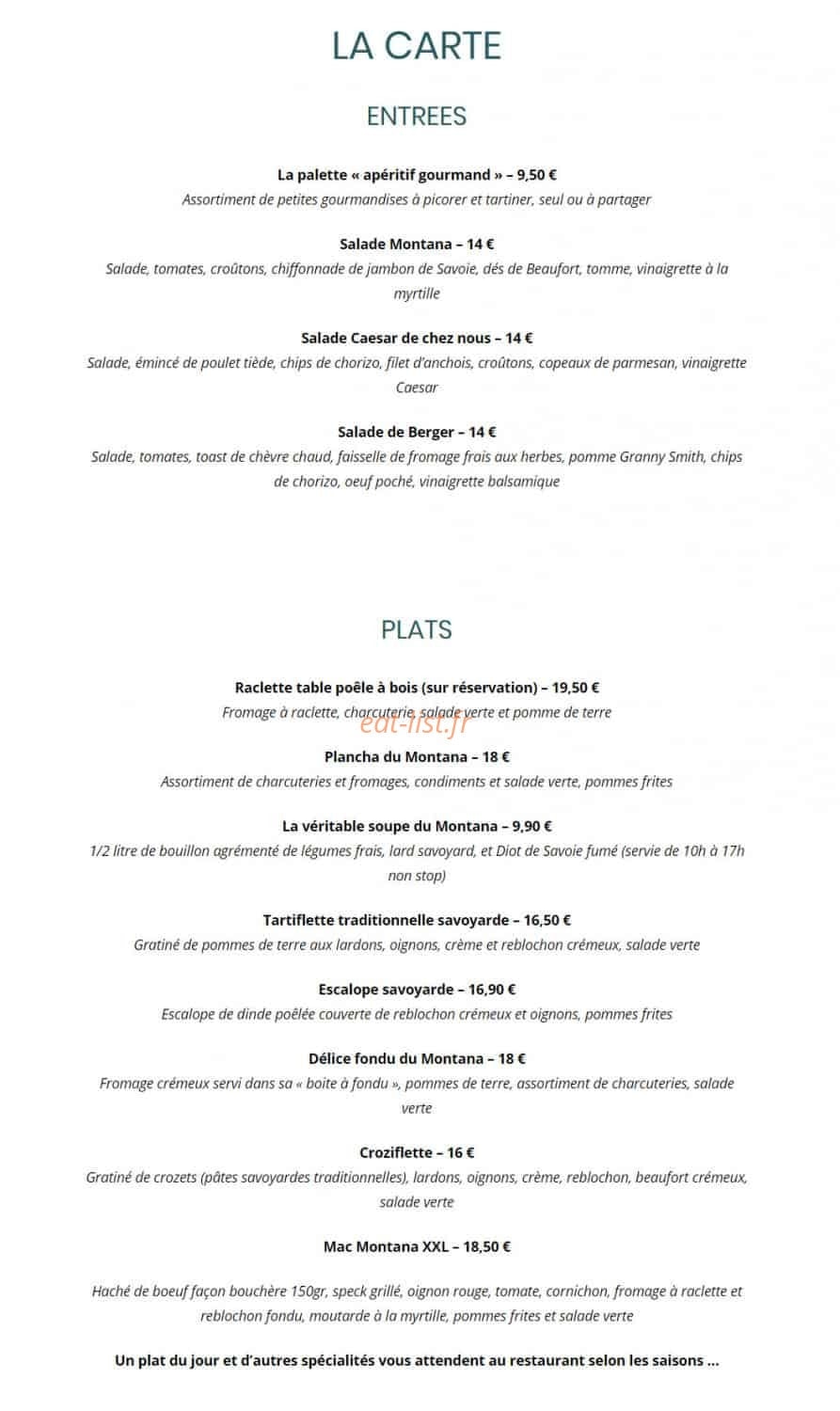 Le Montana — carte page 1