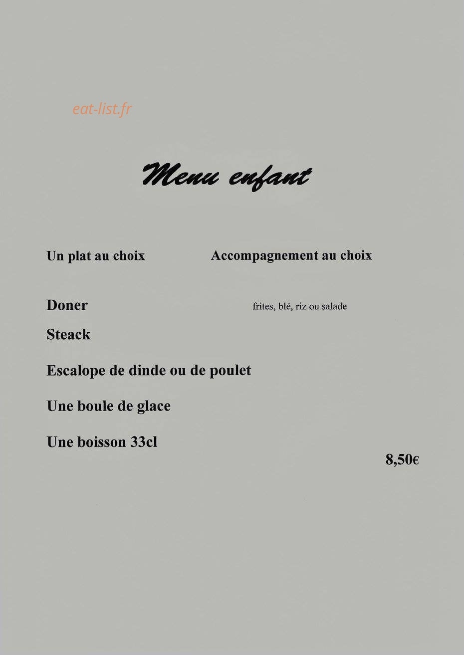 Restaurant l'International — carte page 5