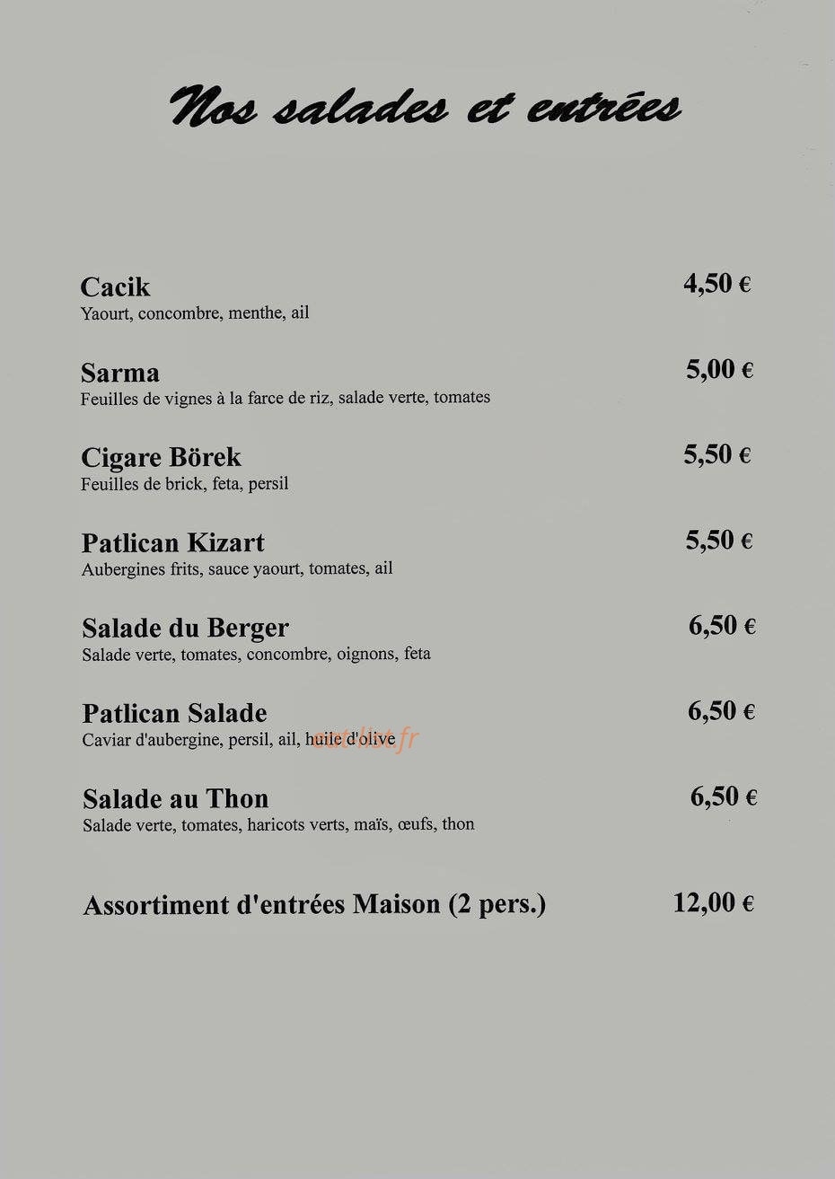 Restaurant l'International — carte page 3