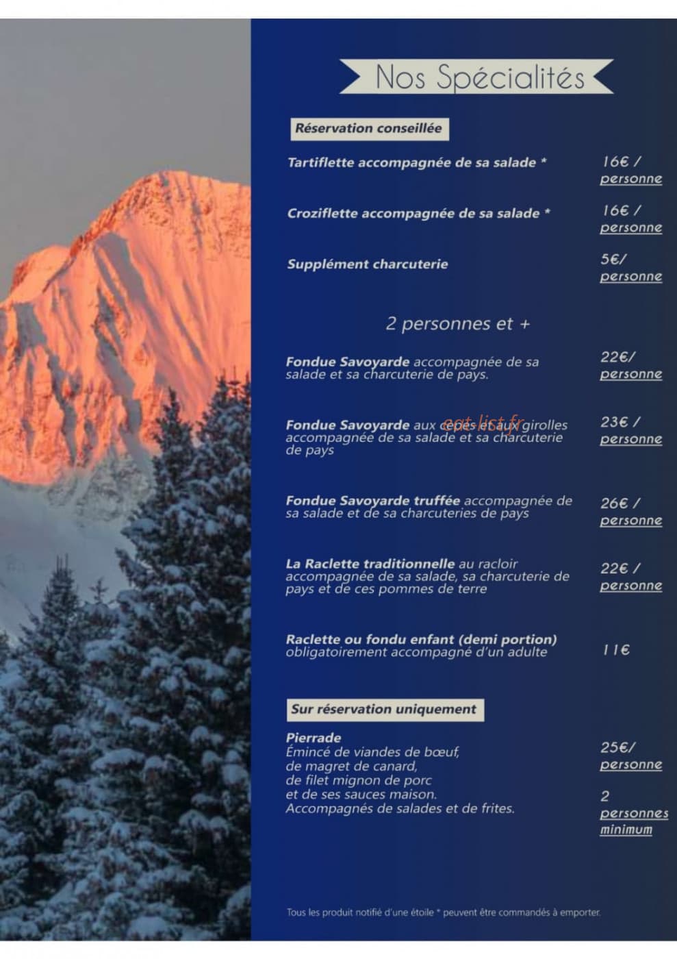La Petite Ferme — carte page 3