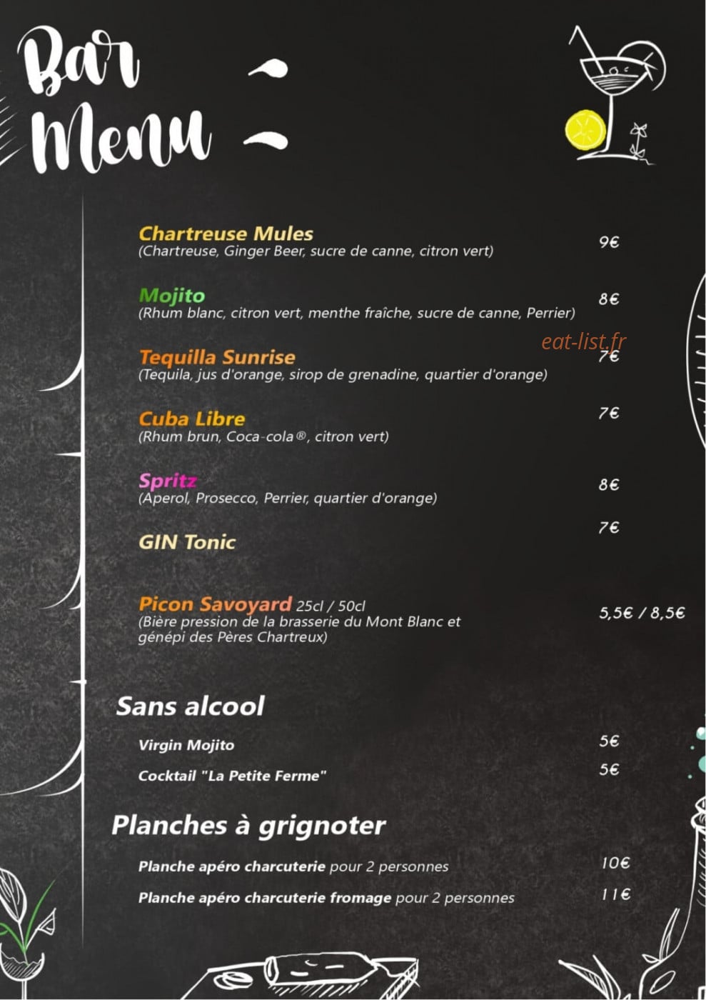 La Petite Ferme — carte page 7