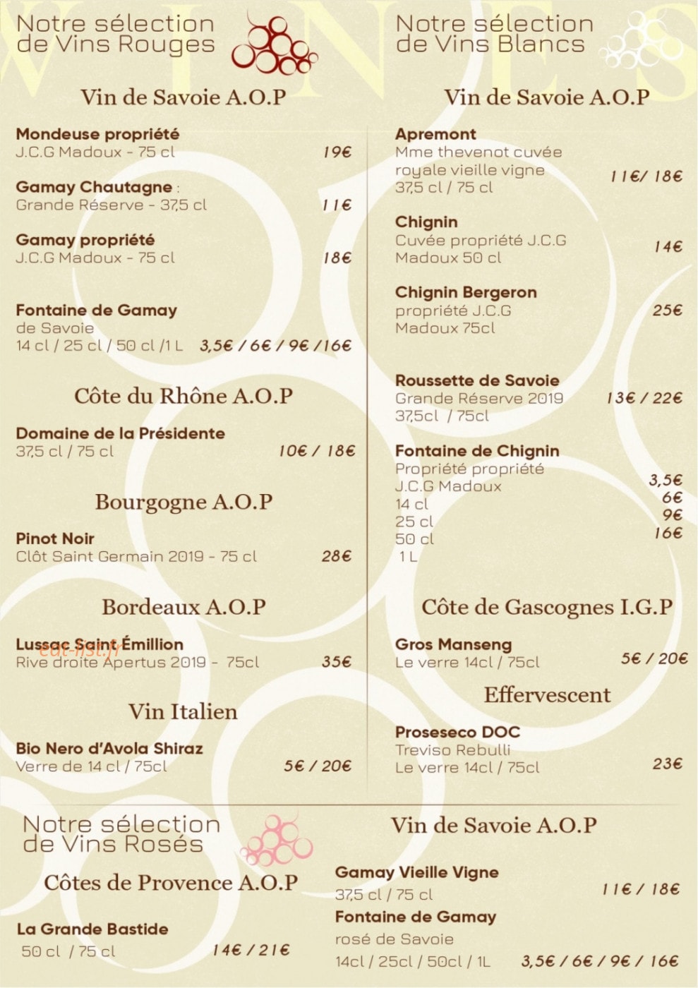 La Petite Ferme — carte page 9