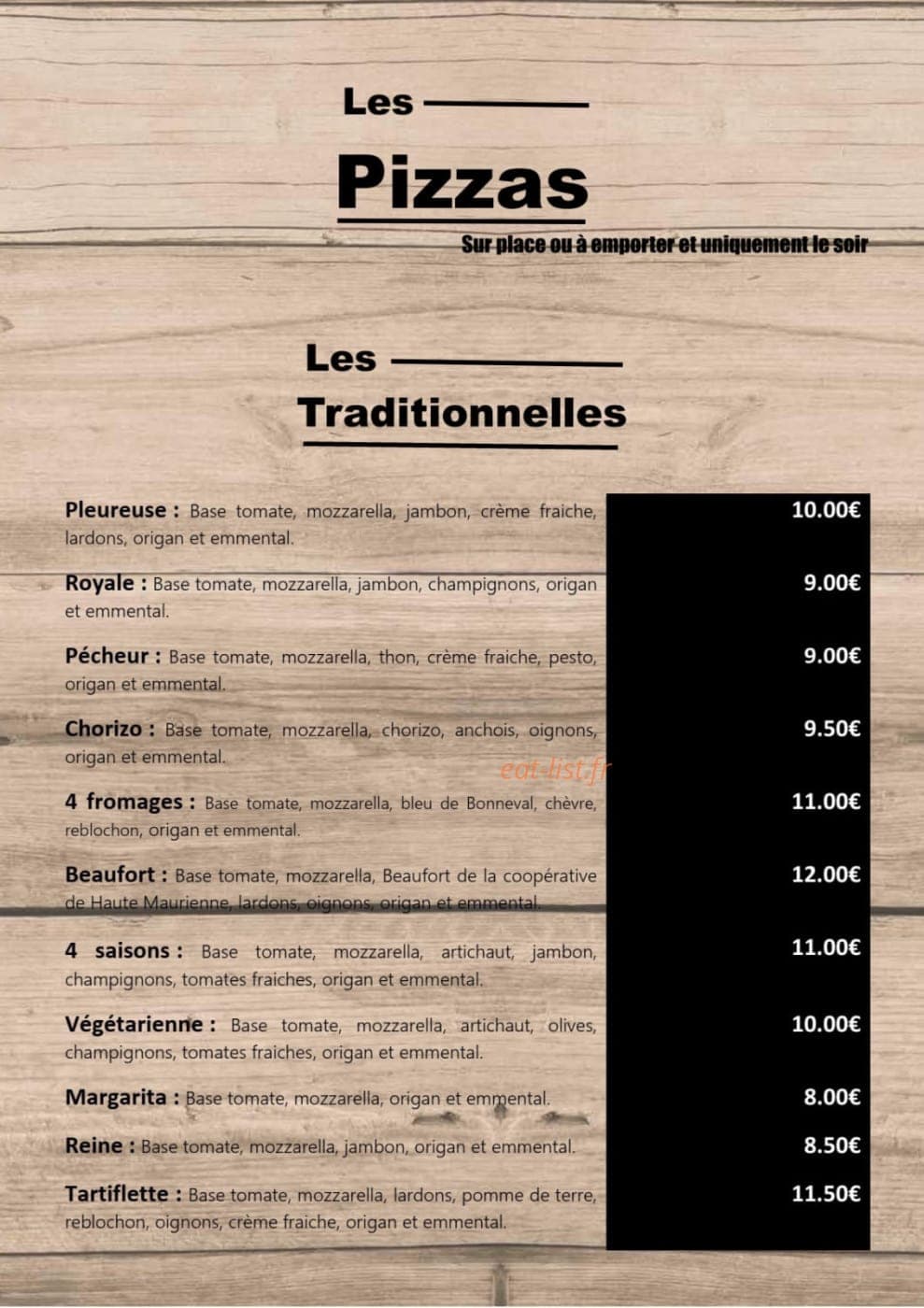La Tete à l'Envers — carte page 16