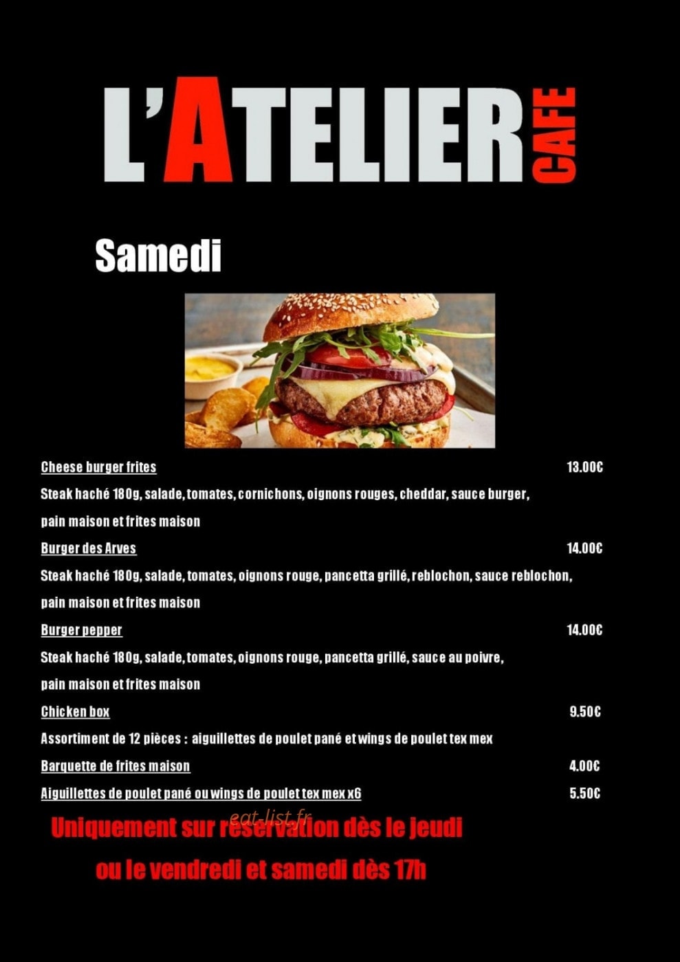 Atelier café — carte page 3