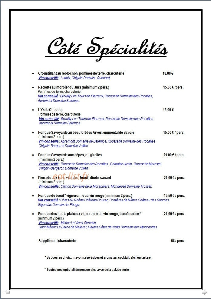 L'Oule Rouge — carte page 6