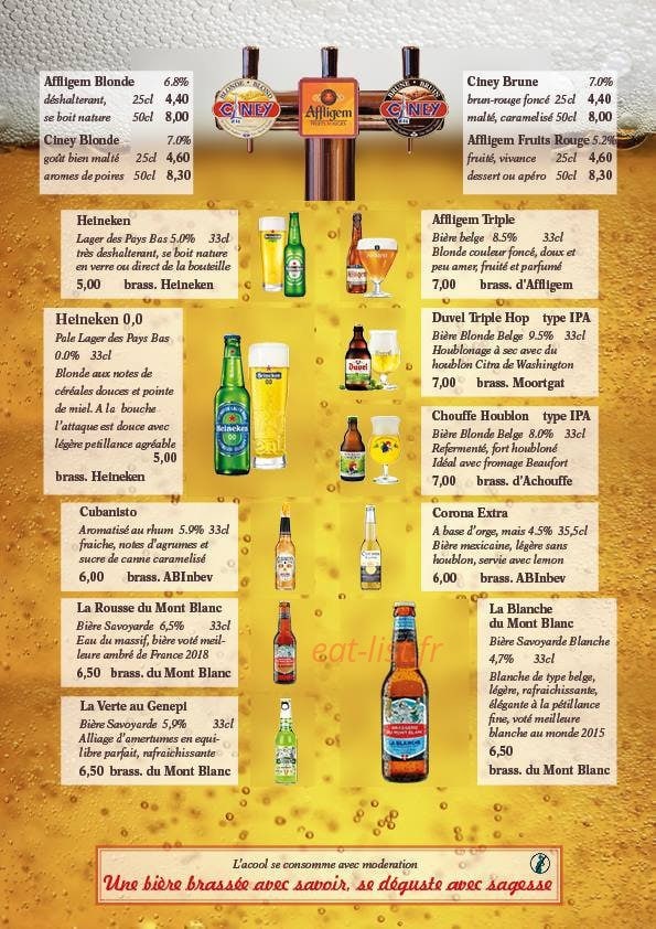 Le Chalet — carte page 8
