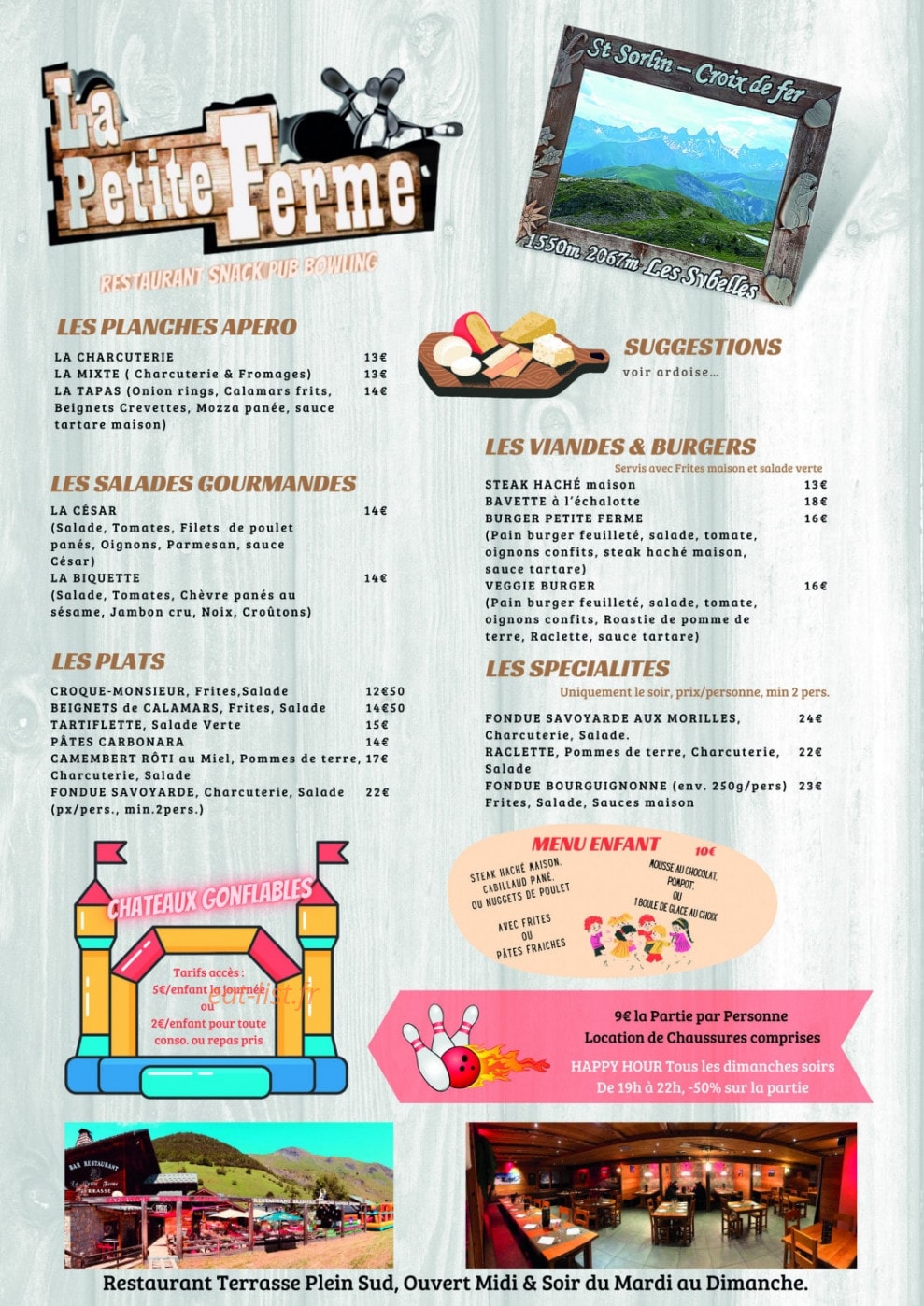 La Petite Ferme — carte page 1
