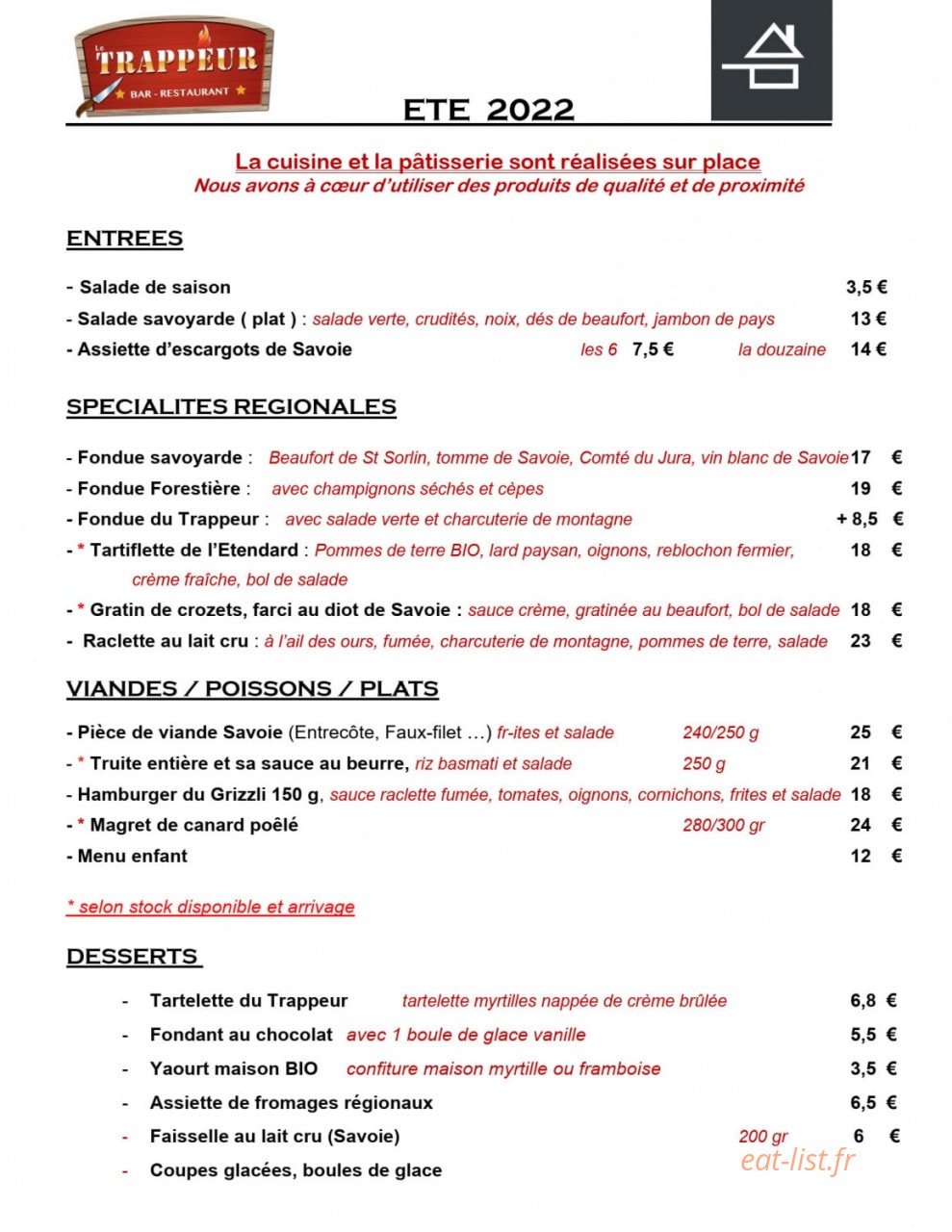 Le Trappeur — carte page 1