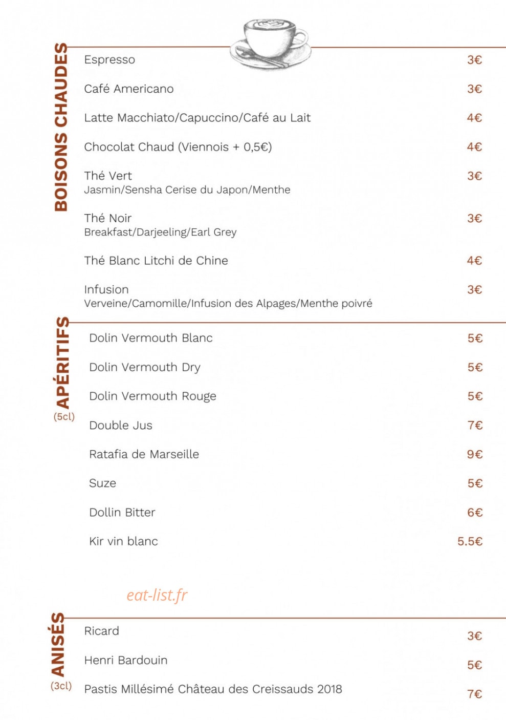 Les Cèdres — carte page 6