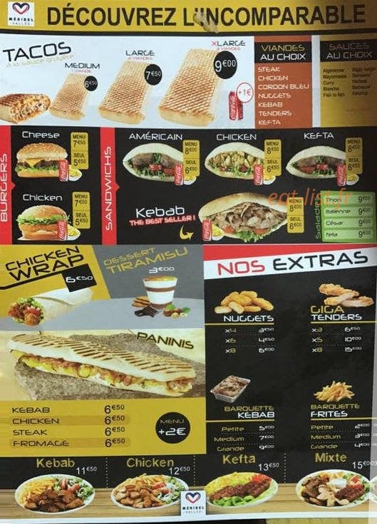 King Food — carte page 2