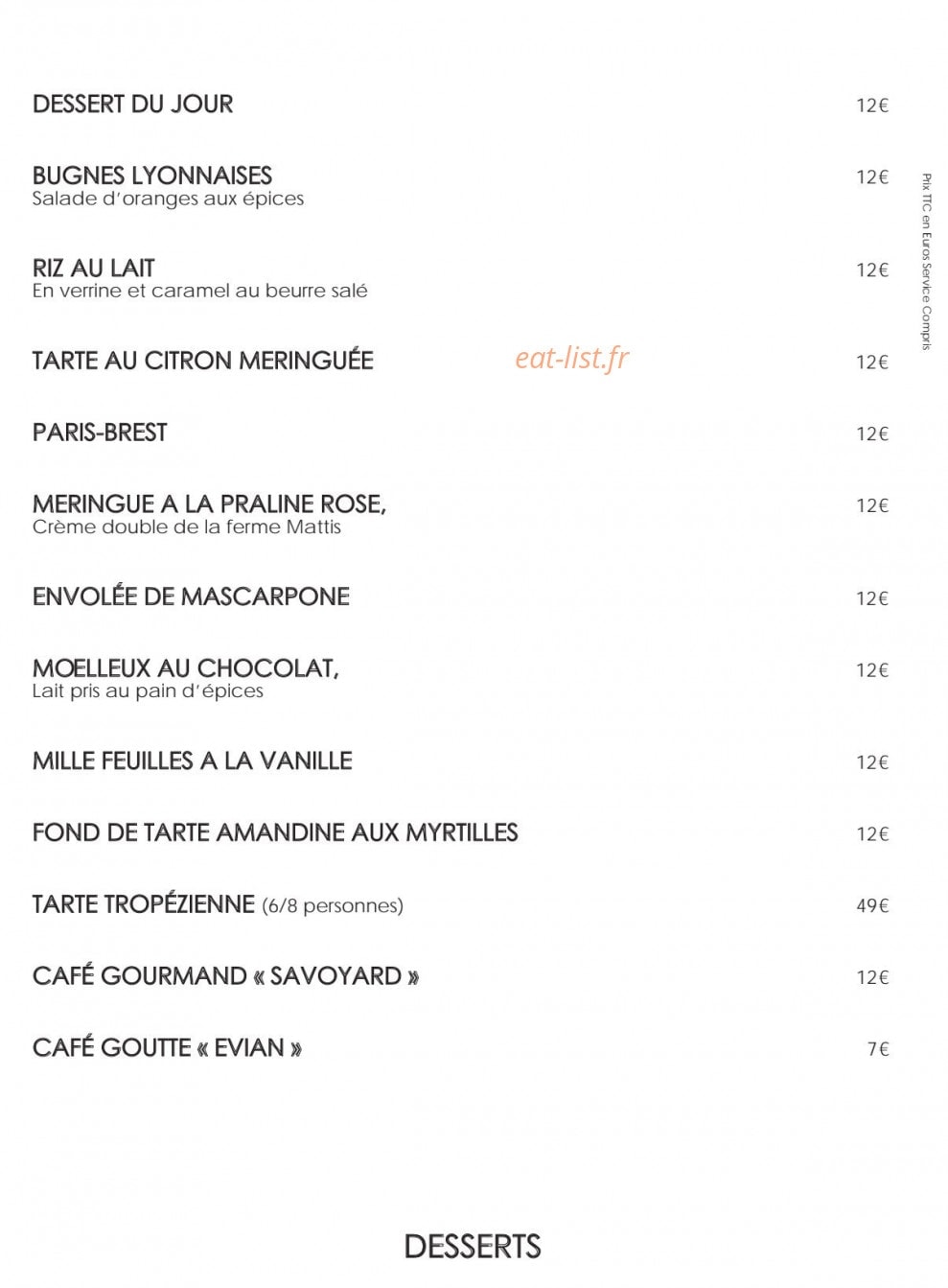 la fruitière — carte page 6