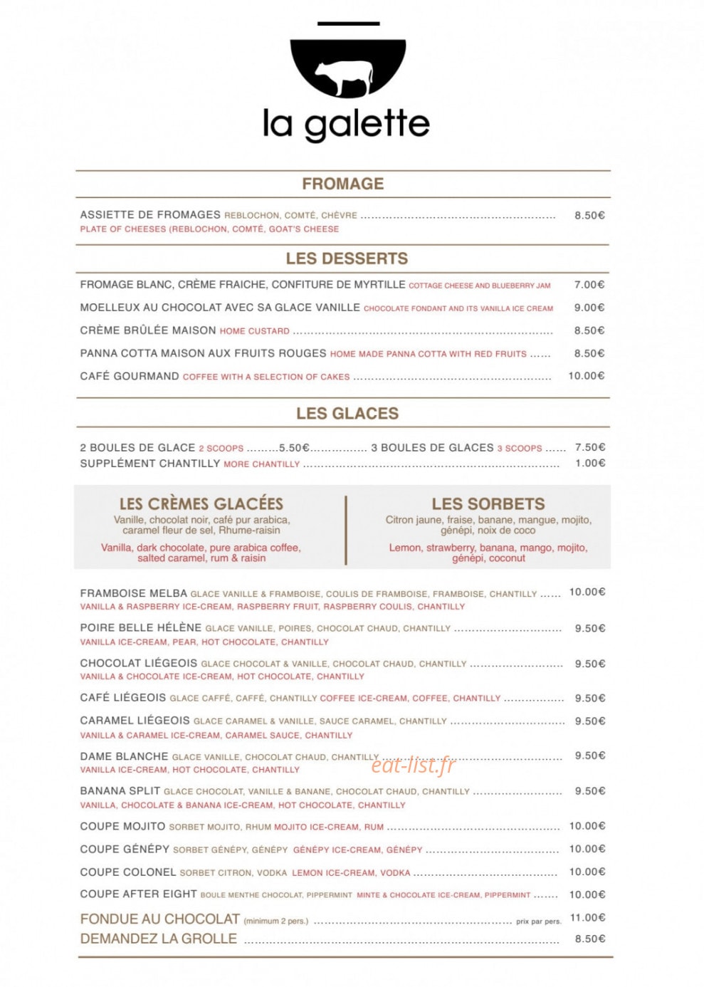 La Galette — carte page 7