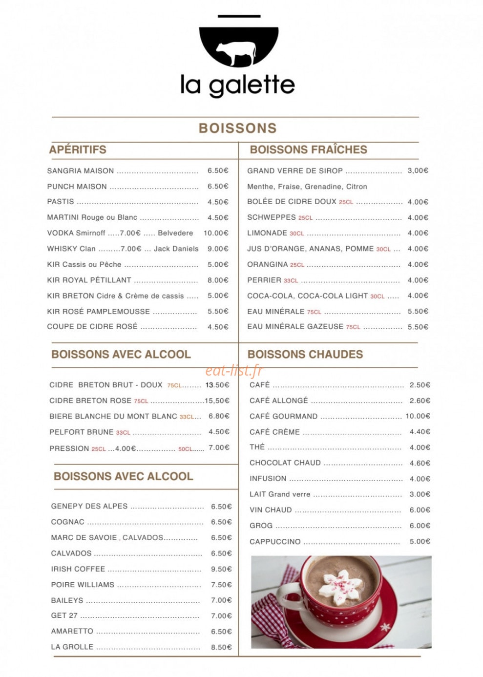 La Galette — carte page 8
