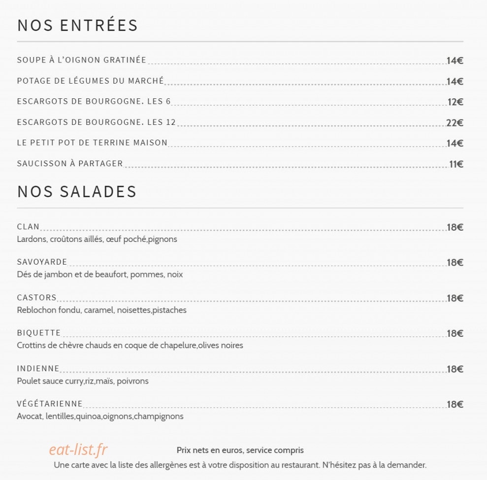 Les Castors — carte page 1