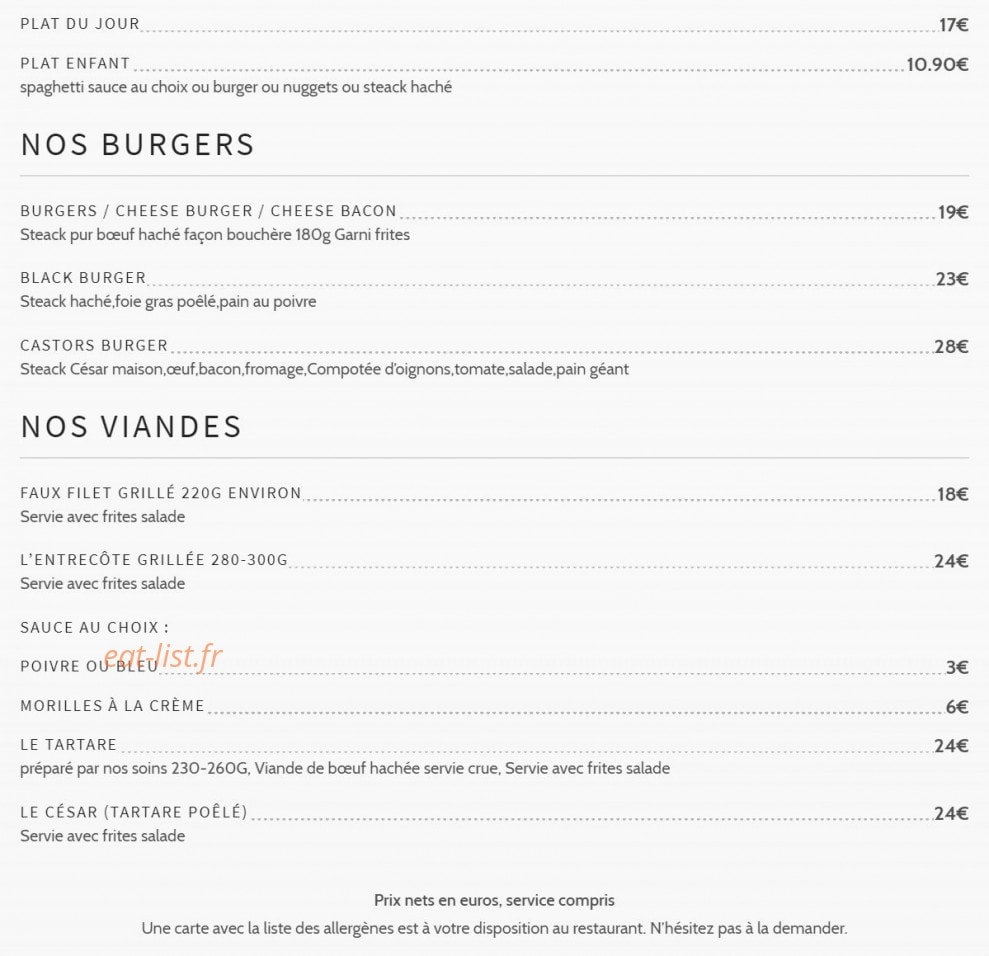 Les Castors — carte page 4