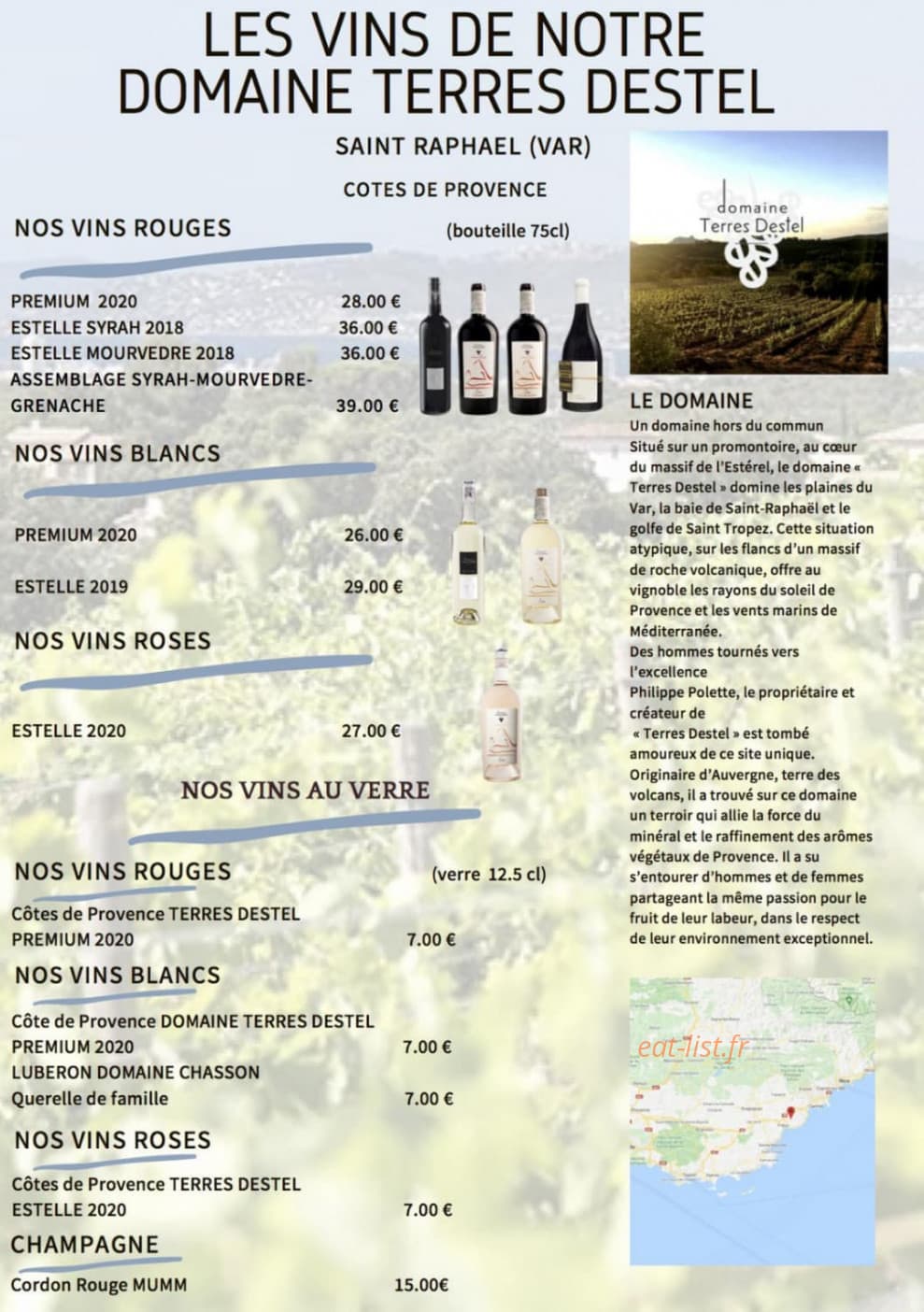 Restaurant Marius — carte page 9