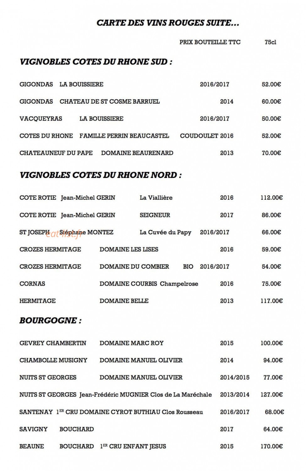 Restaurant Marius — carte page 6