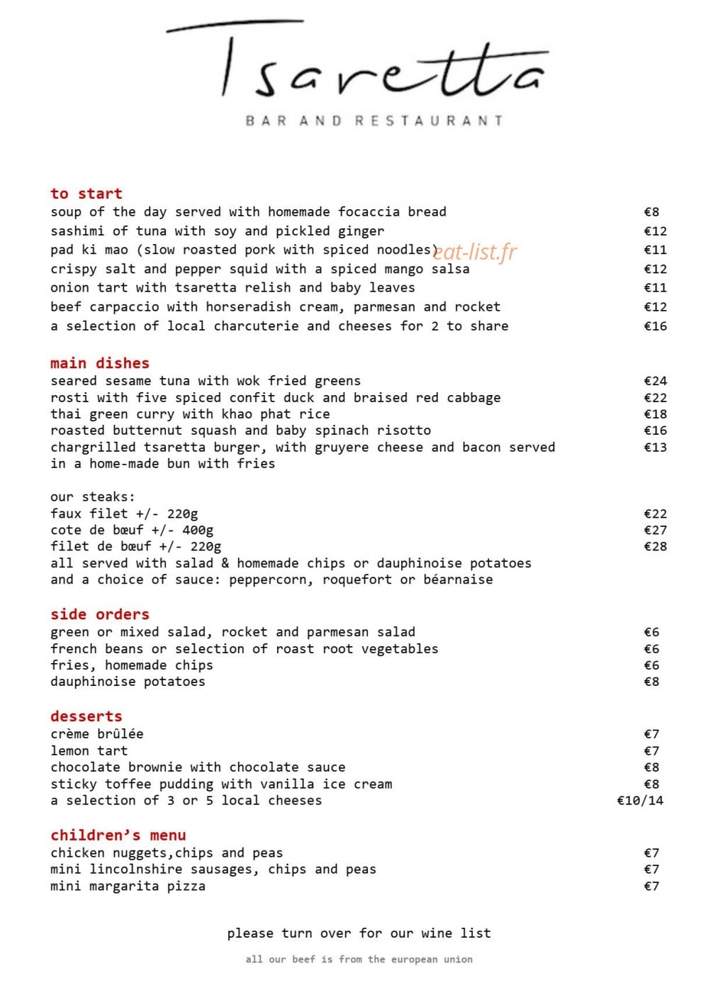 Tsaretta — carte page 2