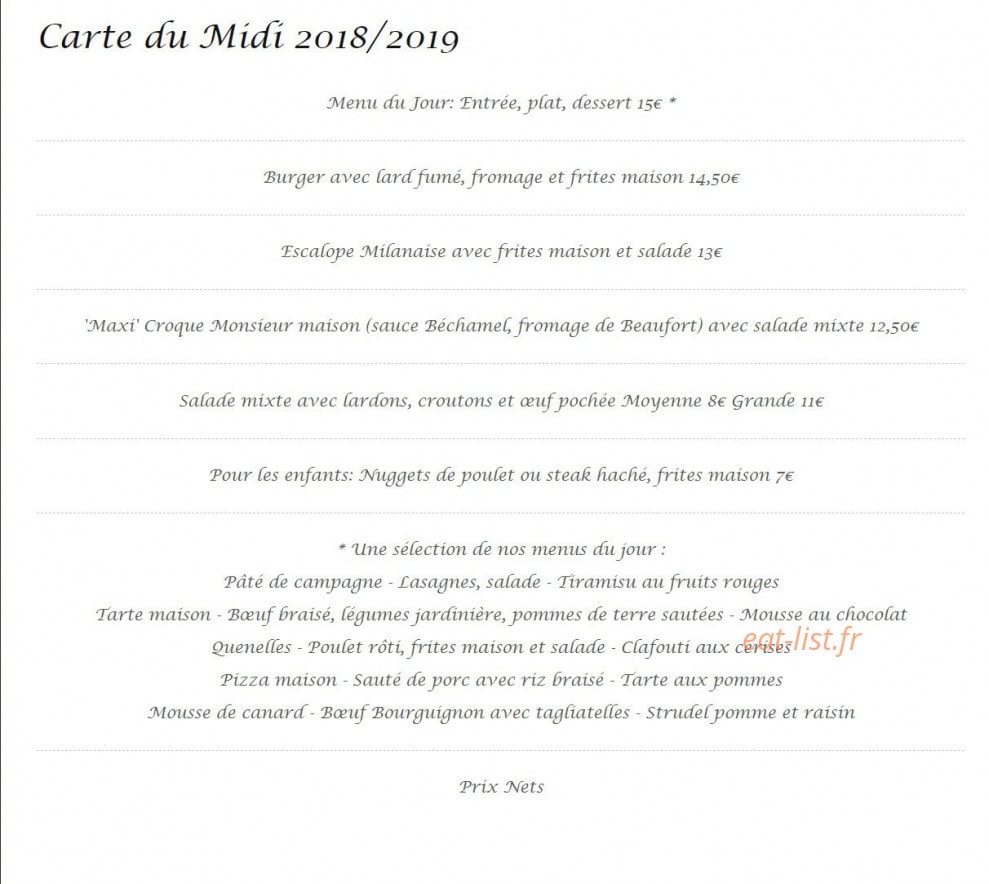 Aux Petits Oignons — carte page 3