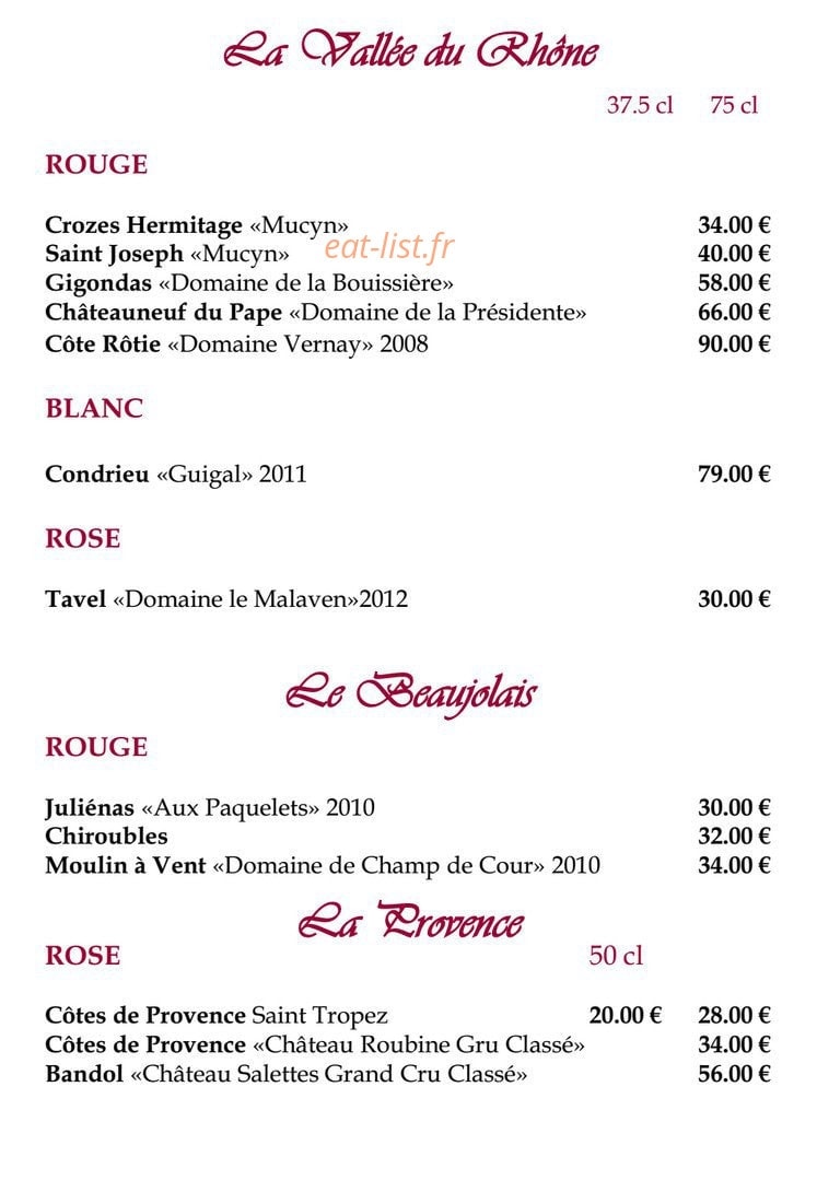 La Flambée — carte page 17