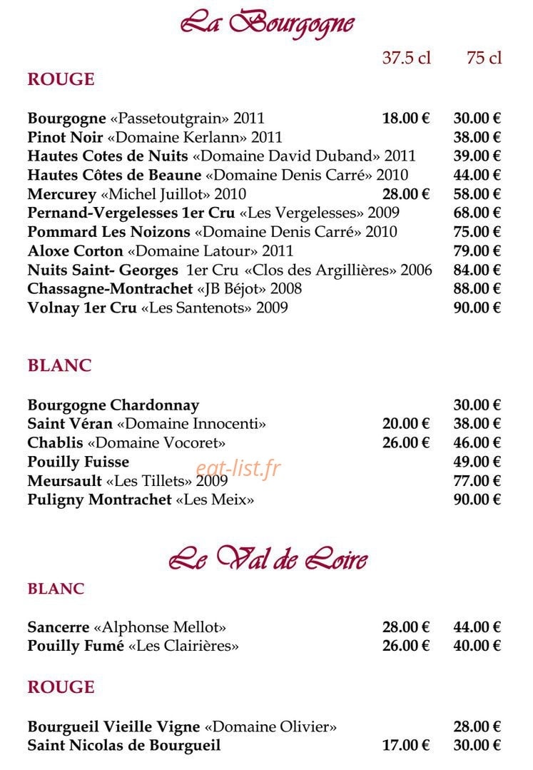 La Flambée — carte page 16