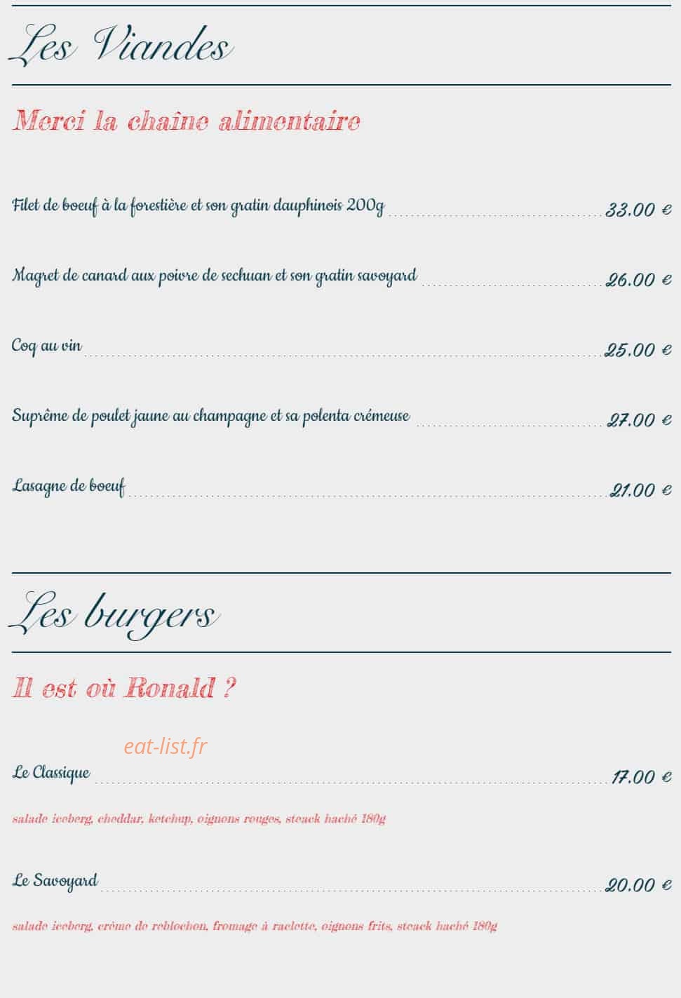 Le Close-Up — carte page 3