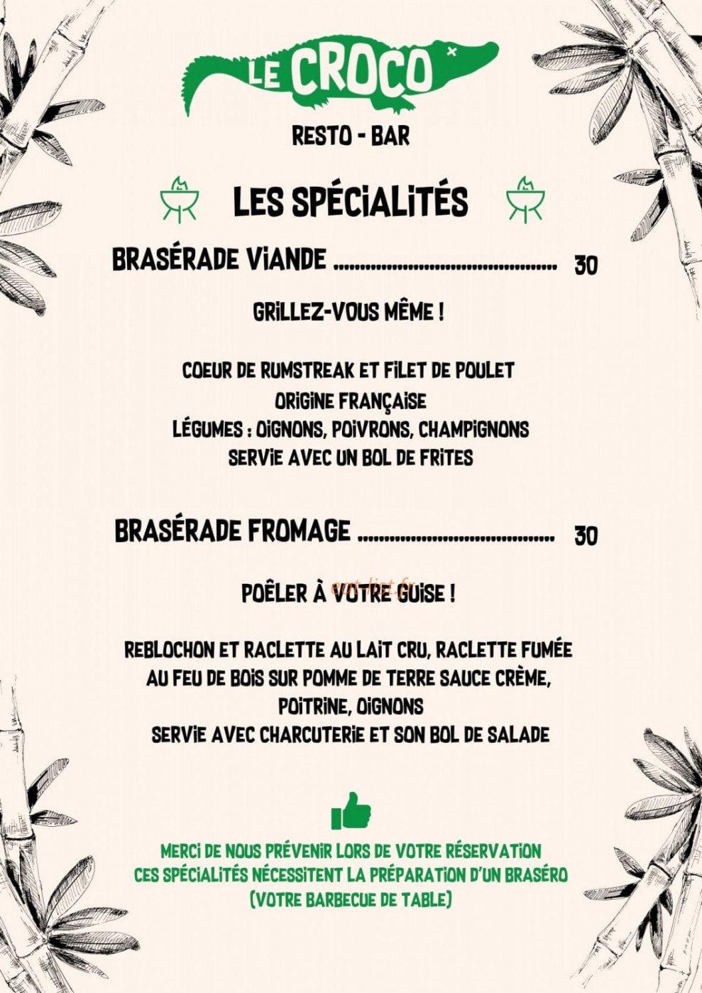 Le Croco — carte page 3