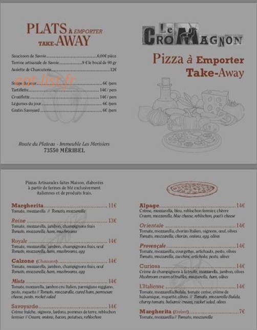 Le Cromagnon — carte page 1