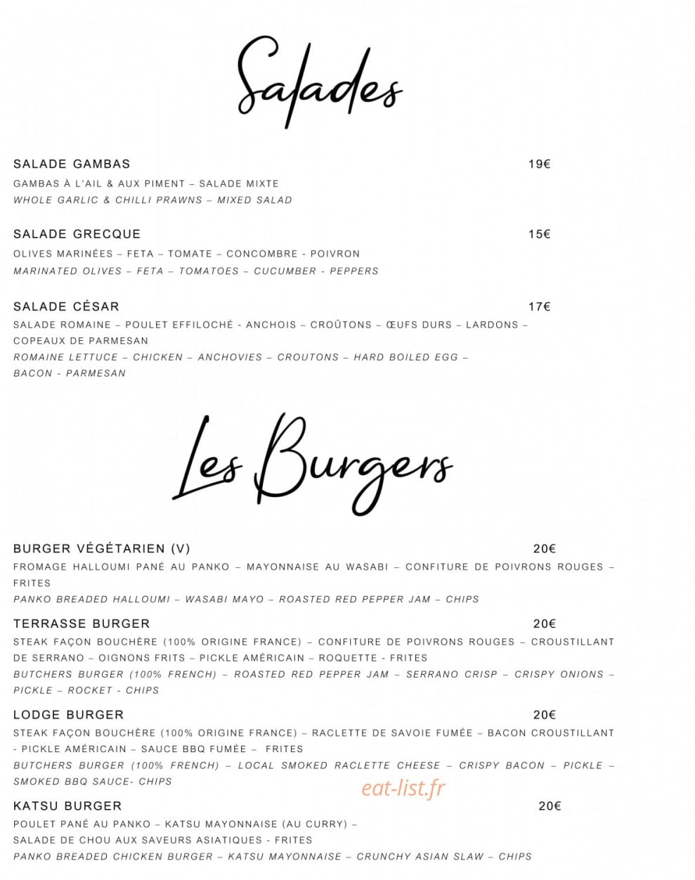 Lodge du Village — carte page 3