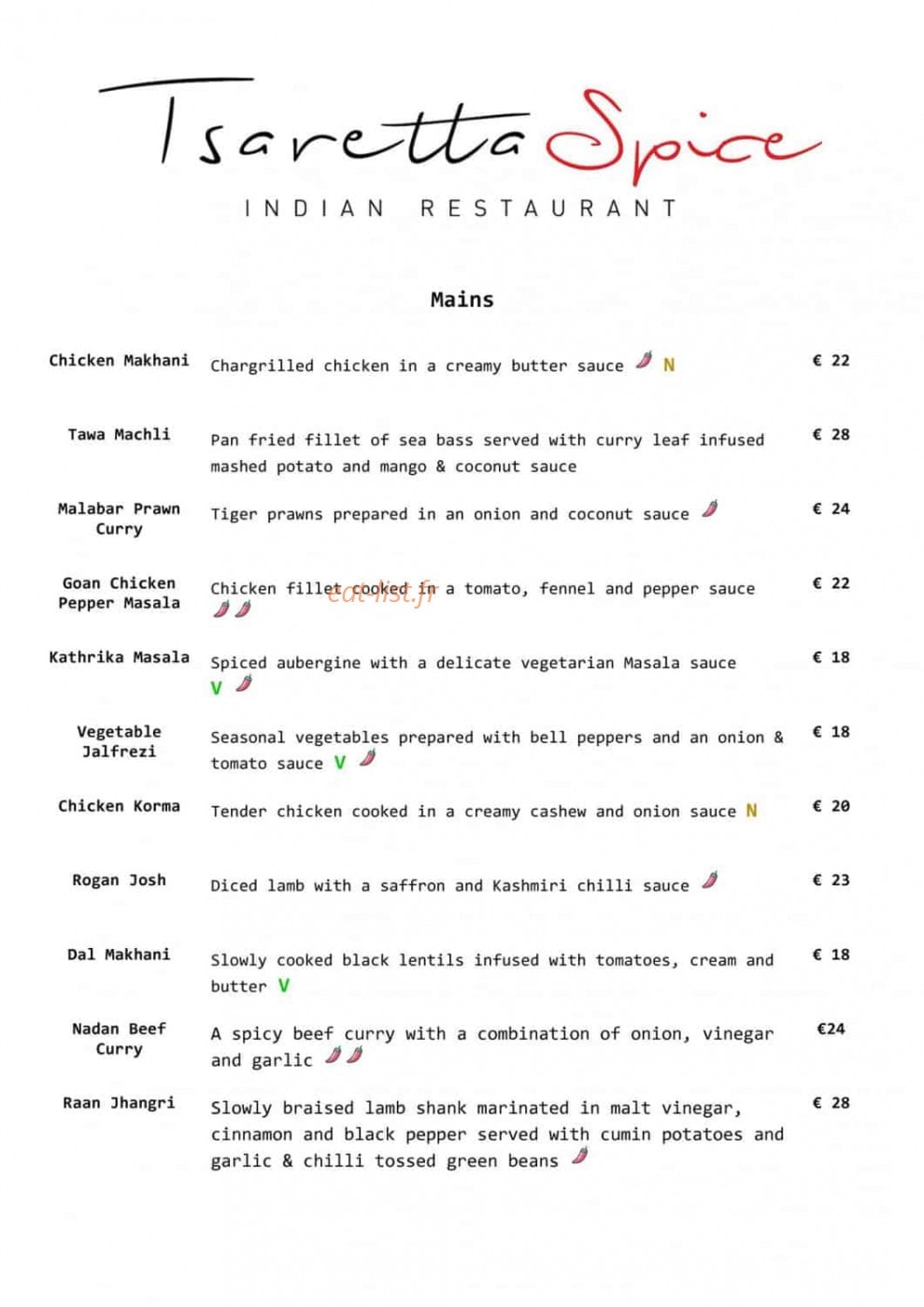 Tsaretta Spice — carte page 2
