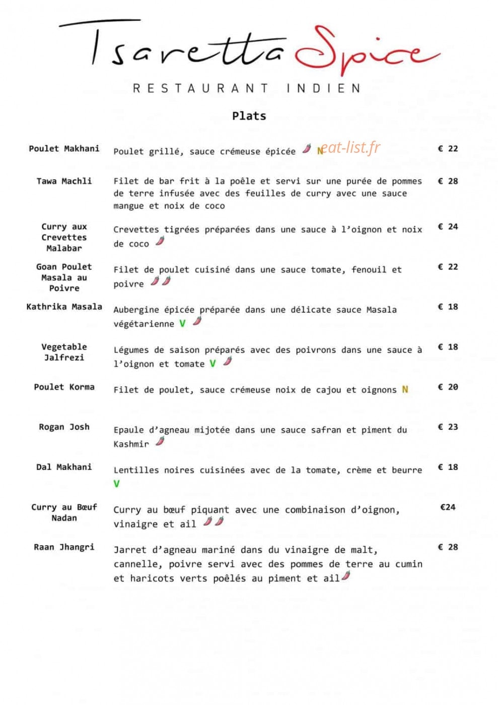 Tsaretta Spice — carte page 5