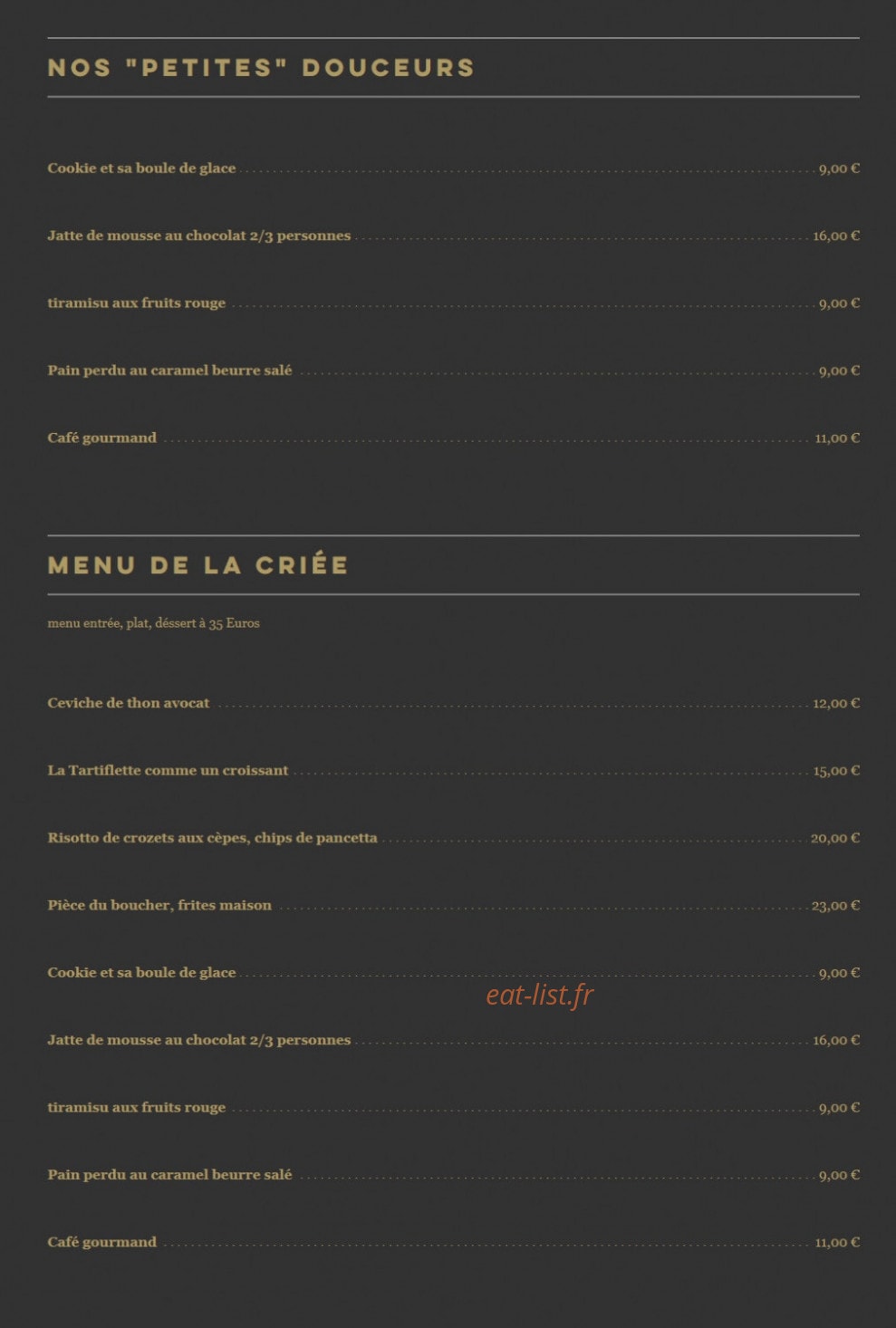 La Fabrik — carte page 2