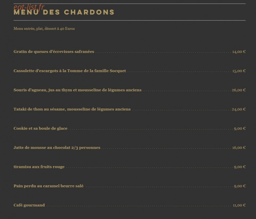 La Fabrik — carte page 3