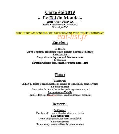 Le Toi du Monde — carte page 1