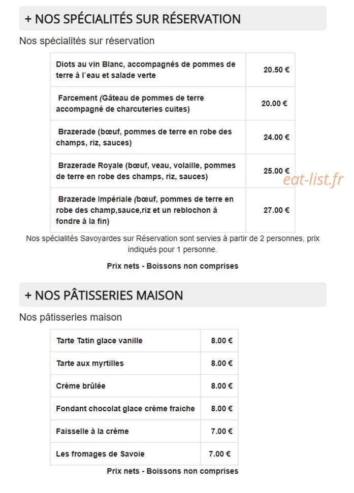 La Datcha — carte page 4