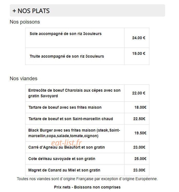 La Datcha — carte page 2