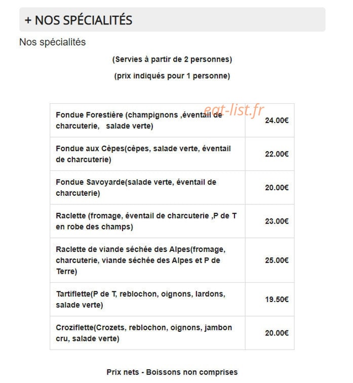La Datcha — carte page 3