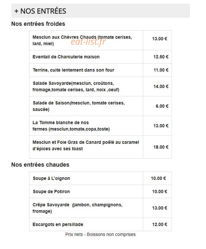 La Datcha — carte page 1