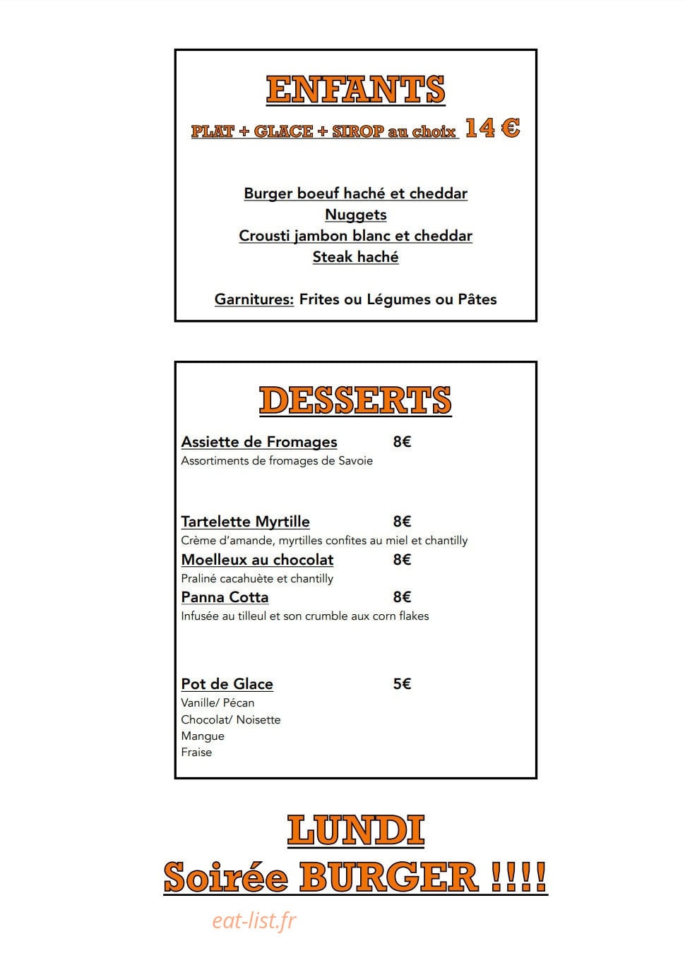Le 145 Beef N' Beer — carte page 1