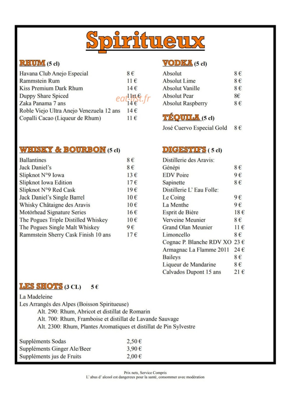 Le 145 Beef N' Beer — carte page 8