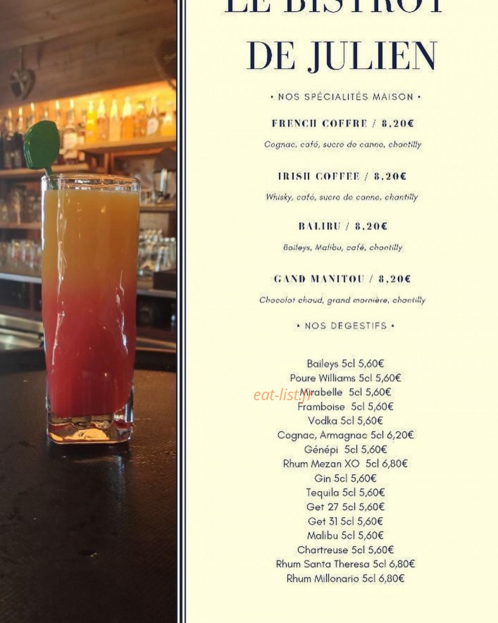 Le Bistrot de Julien — carte page 6