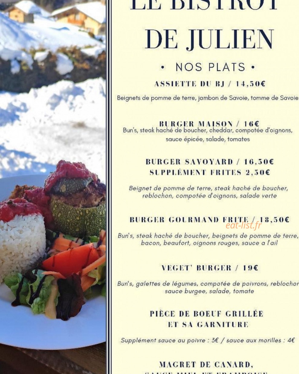 Le Bistrot de Julien — carte page 2