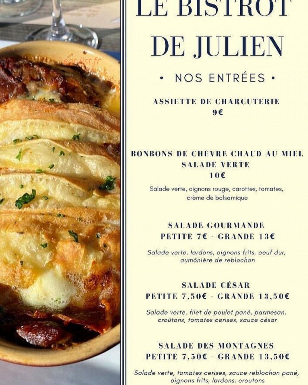 Le Bistrot de Julien — carte page 5