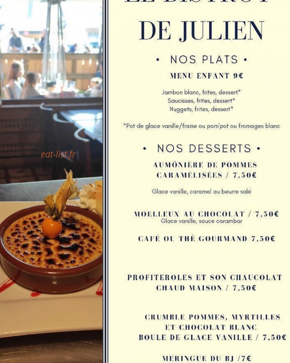 Le Bistrot de Julien — carte page 4