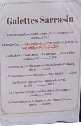 Au Délice Gourmand — carte page 2