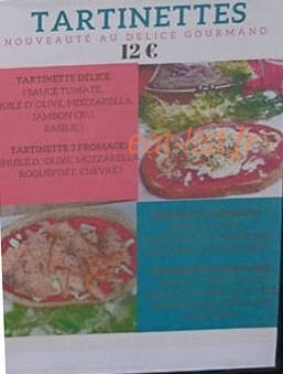 Au Délice Gourmand — carte page 4