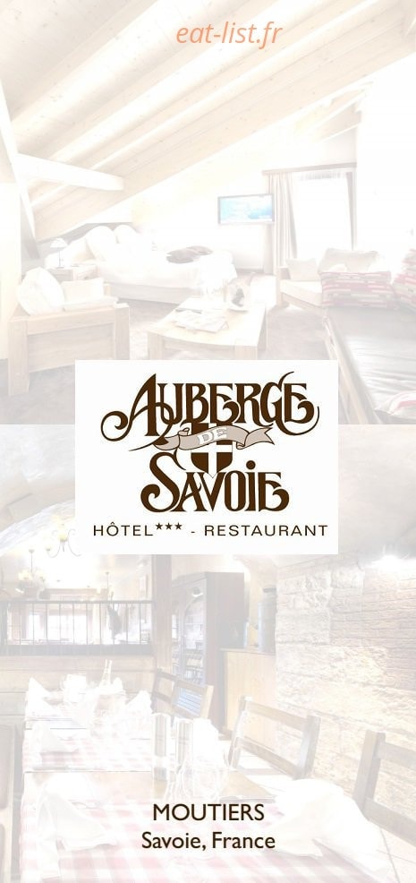 Auberge de Savoie ADS — carte page 1