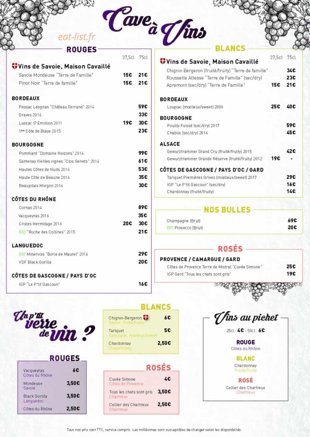 Les 3 Vallées Café — carte page 5