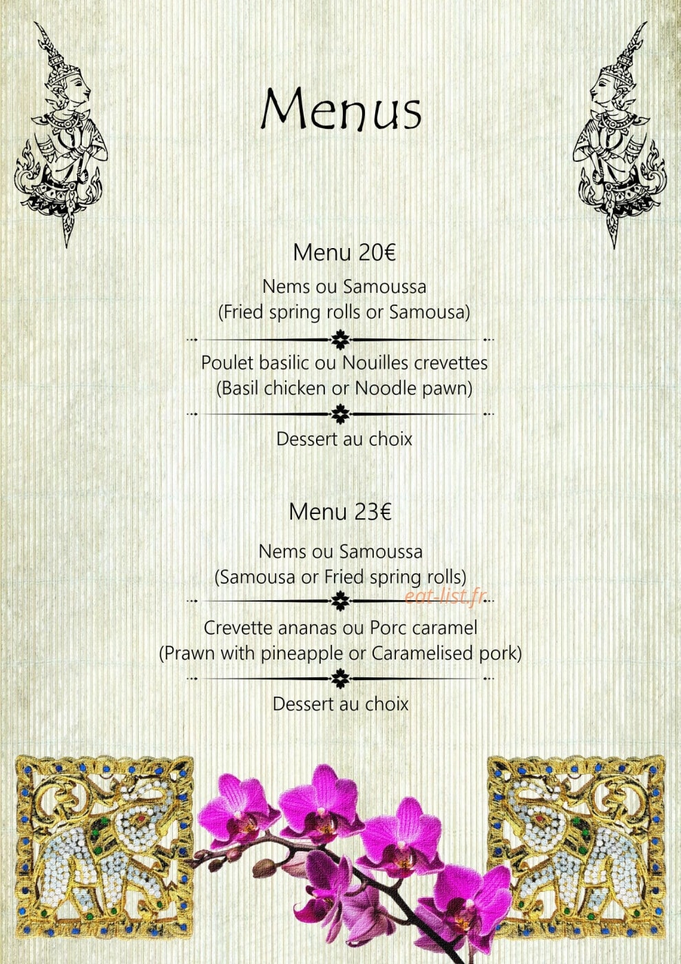 Maï Thaï — carte page 5