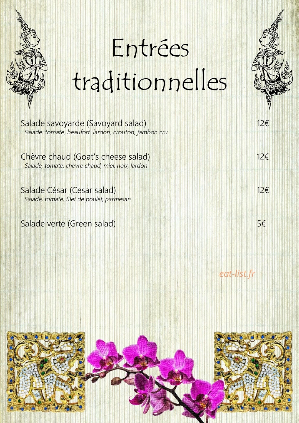 Maï Thaï — carte page 3